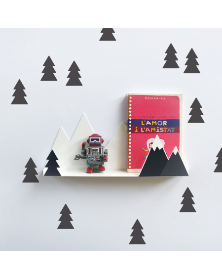 Shelf mountain & black fir stickers