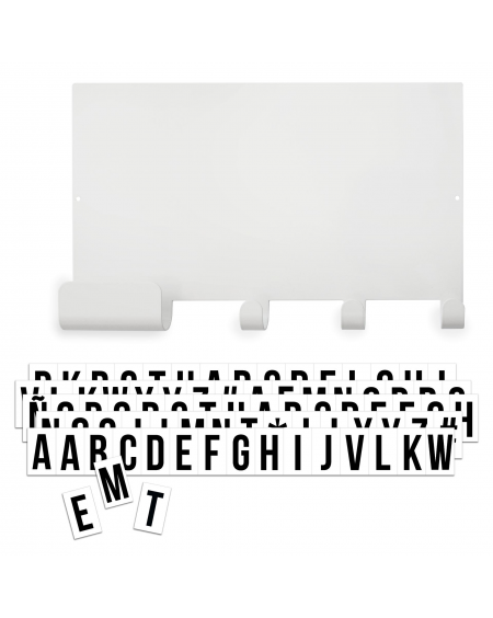 Magnet note board hook and black letters