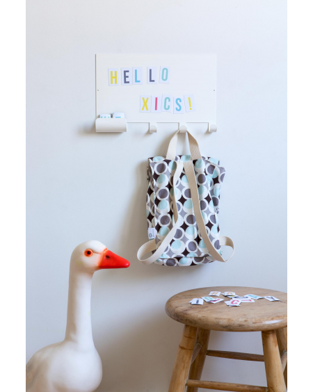 Magnet note board hook and multicolour letters