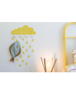 Coat rack yellow cloud and raindrop stickers