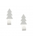 Wall hangers grey fir trees with stickers