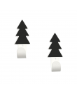 Wall hangers black fir trees with stickers