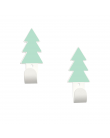 Wall hangers mint fir trees with stickers - tresxics - MyloWonders