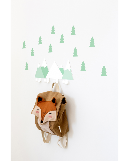 Coat rack mint mountains & fir tree stickers - kids - tresxics - MyloWonders