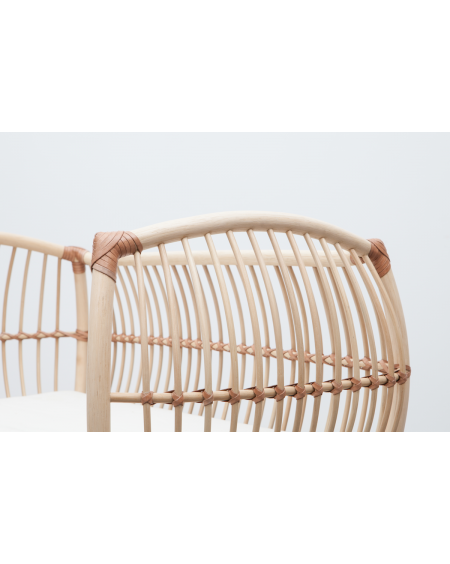 Handmade rattan bedside cot - Martha - Bermbach | MyloWonders