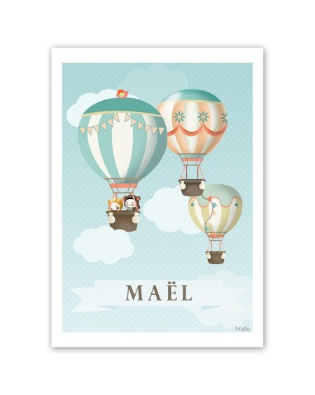 Customisable Poster - Hot-air balloon | Kanzilue | MyloWonders