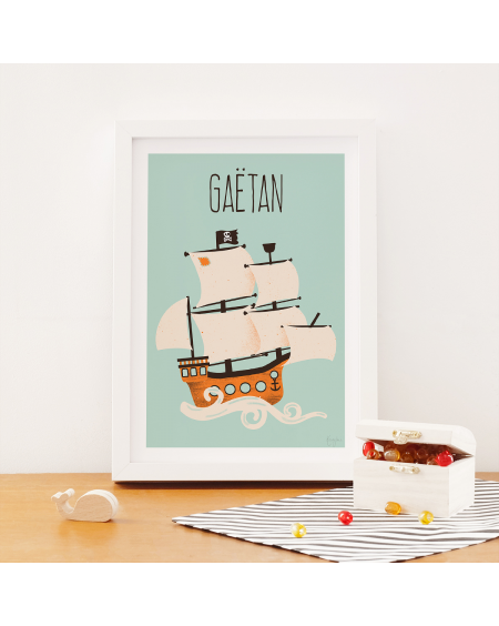 Customisable Poster -  Pirate Ship | Kanzilue | MyloWonders