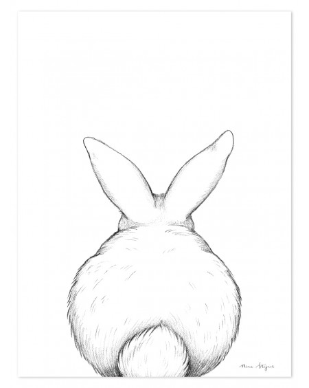 Rabbit - back - Art Print - lilipinso - mylowonders