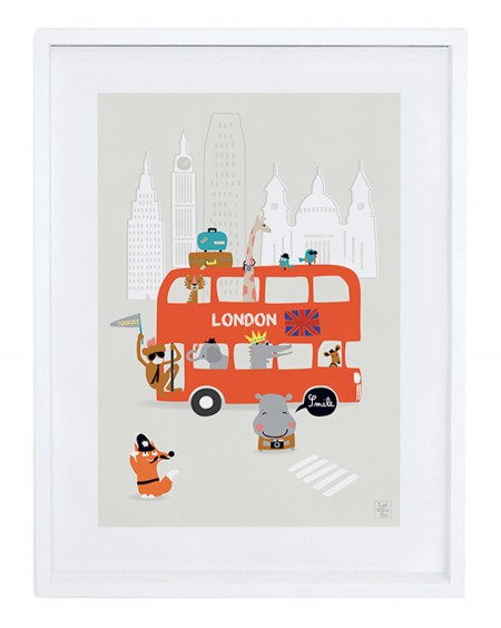London - double-decker bus - Art Print - lilipinso - mylowonders