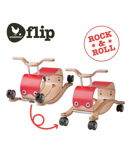 Flip Red - 3 in 1 Push, rock and ride - wishbone - mylowonders