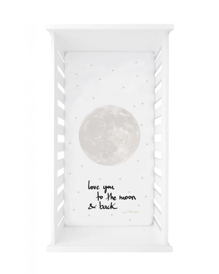 Drap housse Love you to the Moon and back - Mylowonders