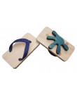 Blue Navy Animal Flipflop footprints - kukkia - mylowonders