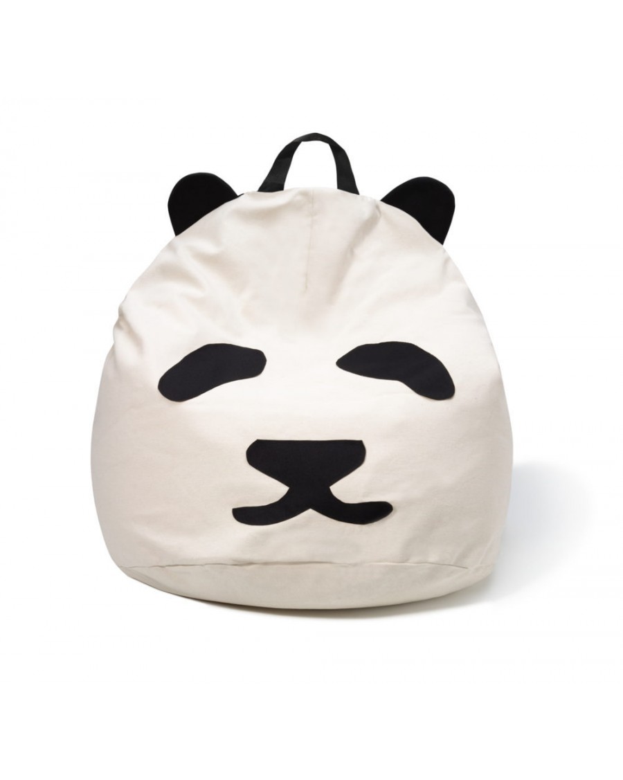 Bini Pandas Pouffe Blanck Handle | MyloWonders
