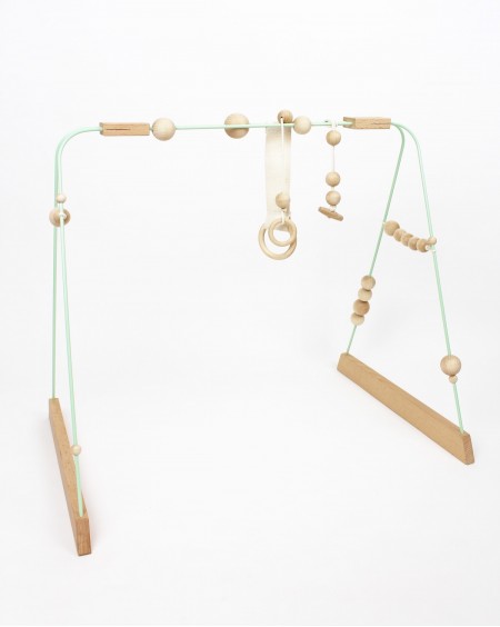 Baby gym mint, white and wood - andme - mylowonders