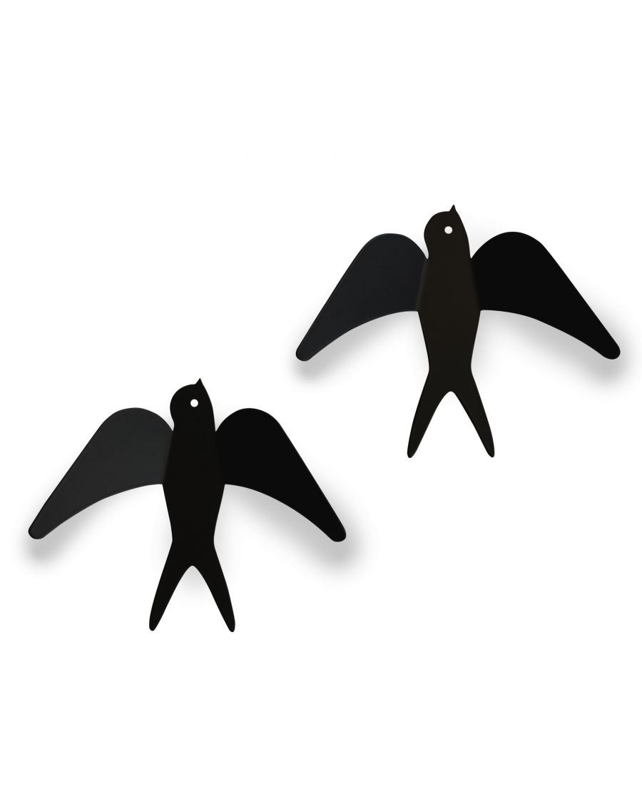 two wall hangers black swallows - MyloWonders