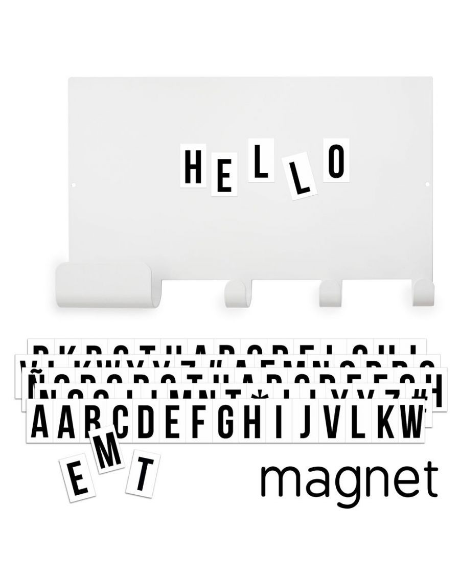 Magnet note board hook and black letters - tresxics | Mylowonders