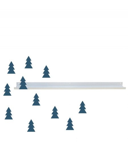 Long shelf & oil blue fir trees stickers - tresxics - MyloWonders