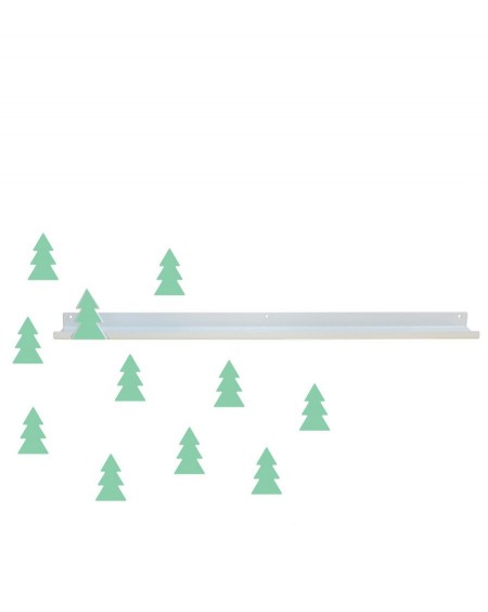 Long shelf & mint fir trees stickers - tresxics - mylowonders