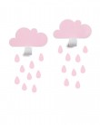 Wall hanger pink clouds and raindrop stickers - tresxics - MyloWonders