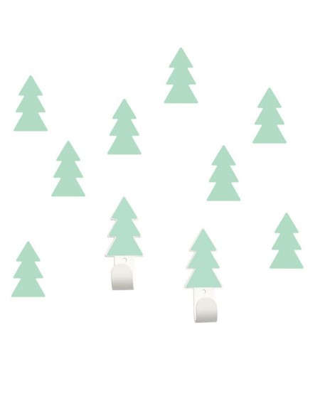 Wall hangers mint fir trees with stickers - tresxics - MyloWonders