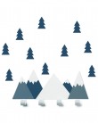 Coat rack blue mountains & fir tree stickers - tresxics - MyloWonders
