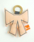 Bow teether pink and grey - MyloWonders