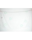 White swaddle with big mint hearts - MyloWonders