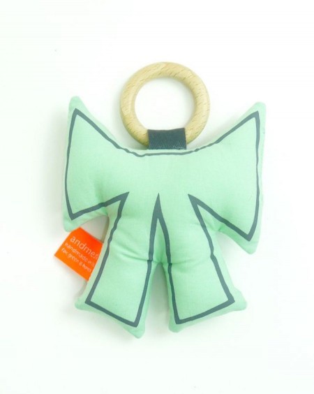 Bow teether mint and grey - MyloWonders