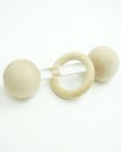 Baby rattle transparent and wood ring - MyloWonders