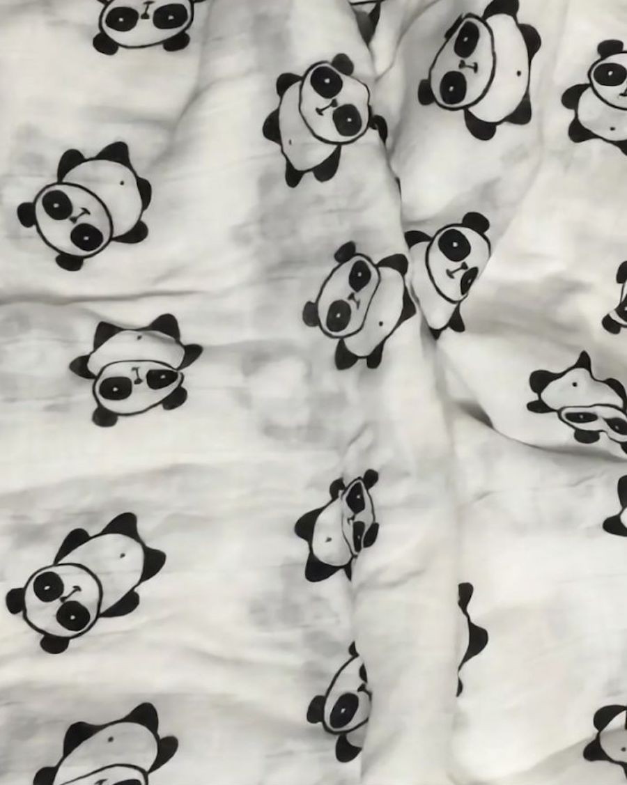Organic Swaddle Blanket Panda - mama siesta - mylowonders