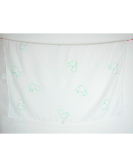 White swaddle with big mint &