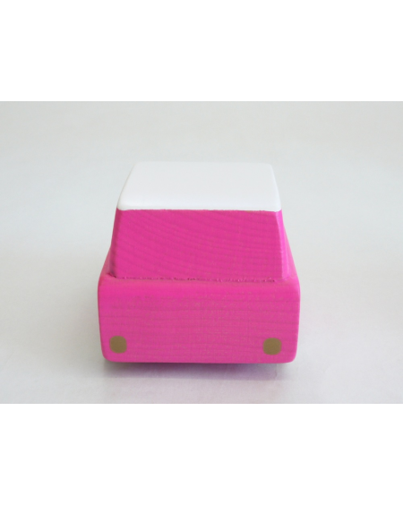 Wooden Wind Up Car - Pink